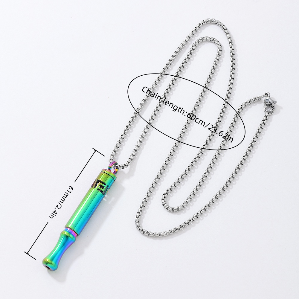 Trendy Geometric Pattern Meditation Necklace with Aromatherapy Pendant